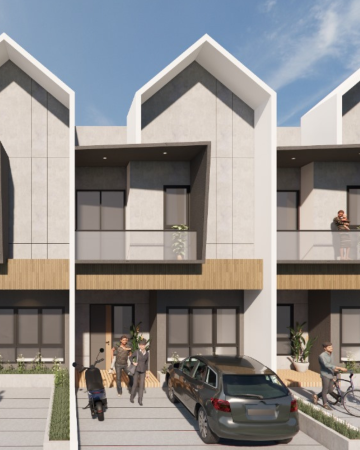 DIJUAL RUMAH BARU SCANDINAVIAN 2 TINGKAT JALAN KARYA MAKMUR BEBAS BANJIR, RIAU UJUNG - AIR HITAM PAYUNG SEKAKI