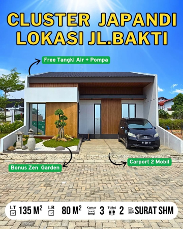DIJUAL RUMAH CLUSTER JAPANDI MINIMALIS JALAN BAKTI , SIDOMULYO TIMUR - MARPOYAN DAMAI PEKANBARU RIAU
