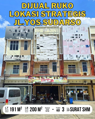 DIJUAL RUKO 3 LANTAI TEPI JALAN YOS SUDARSO RUMBAI,  PEKANBARU - RIAU